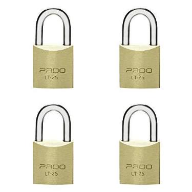 Imagem de CADEADO SM 4 LT-25MM 4 CHAVES IGUAIS, Pado, 51003001, Dourado