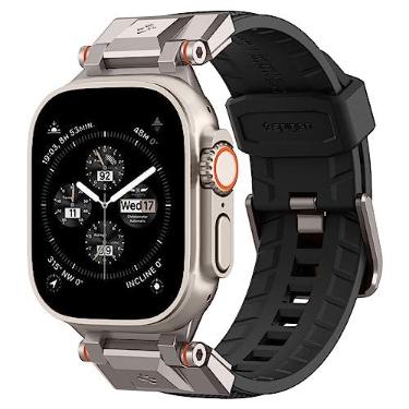 Imagem de Spigen DuraPro Armor Pulseira Conector Metal Durável para Apple Watch Compatível com Ultra 3/2/1 49mm, Series 11/10 46mm, 9/8/7 45mm, SE3/SE2/SE/6/5/4 44mm, 3/2/1 42mm - Tecido Preto