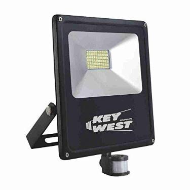 Imagem de DNI DNI6037 Refletor Holofote Led 100W Slim com Sensor de Presencia, Branco Frio, 127/220V