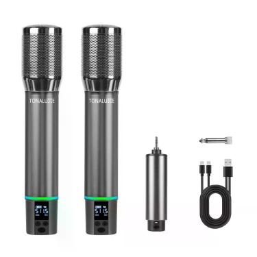 Imagem de TONALUXE Microfones Sem Fio, Sistema Profissional de Microfone Recarre