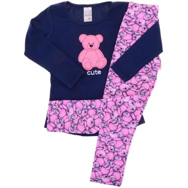 Imagem de Conjuntos Infantil Menina Meia Estação Roupa Inverno - ANALÊ, Marinho 