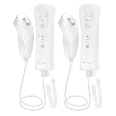 Imagem de GLCONN Remote Controller with Nunchunk for Wii and Wii U Games - Remote Controller + Nunchunk for Wii Remotes - Set of 2