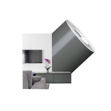 Imagem de vinil adesivo envelopamento  8Mx50cm Cinza Escuro Adherent Contact - M