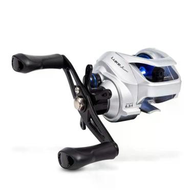 Imagem de Carretilha para Pesca Luke Slim 5 Rolamentos Drag 6KG Freio Magnético Ajuste Externo Prata Maruri Fishing