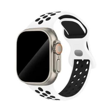 Imagem de Pulseira De Borracha Colorida Para Apple Watch Band 44mm 45mm 46mm 49m