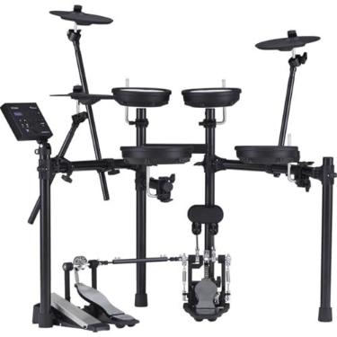 Imagem de Roland TD-07DMK Electronic V-Drums Legendary Double Ply All Mesh Head Kit com expressão e capacidade de reprodução superiores – Áudio Bluetooth e MIDI – 40 aulas de melódicos gratuitas, preto