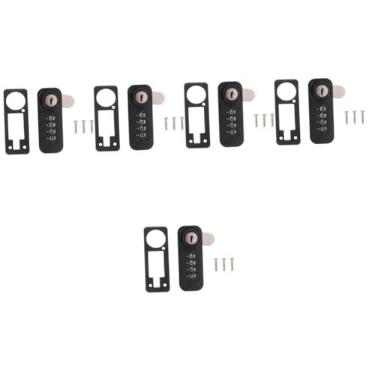 Imagem de DOITOOL 5 Unidades 4 cadeado com senha cadeado de combinação bloqueio de came combinado fechadura mecânica da porta fechadura para armário fechadura do portão Universal aço