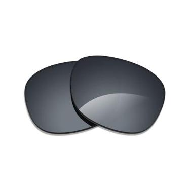 Imagem de Alphax Lentes de reposição polarizadas espelhadas cromadas pretas para óculos de sol Ray Ban RB2180 49 mm