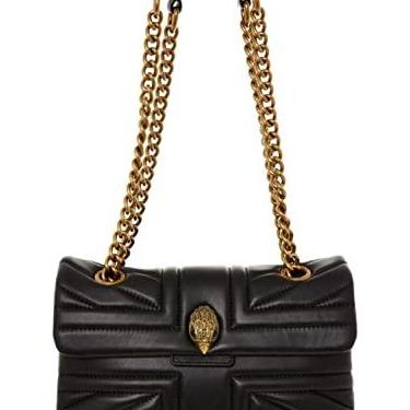 Imagem de Kurt Geiger London Kensington Bolsa de ombro de couro acolchoada média, Preto, Extra Mini
