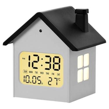 Imagem de Kuntesetty Relógio despertador digital, relógio de mesa para quarto, abajur noturno, de mesa de cabeceira para crianças, para sala de jantar, Preto