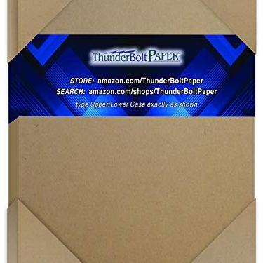 Imagem de Folhas pequenas de chipboard 20pt (ponto) 0,020 Caliper Espessura Cartolina Artesanato Embalagem Marrom Kraft Quadro de papel, Brown Kraft, 6x8 – 75 Sheets
