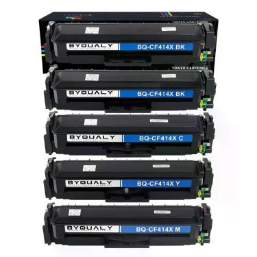 Imagem de Kit 5 Cartucho Toner Compatível 414x M479fdw C/Chip 2 Pretos - Byqualy