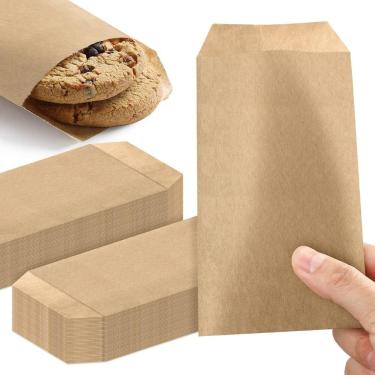 Imagem de Sacos de guloseimas de papel Kraft Eersida, 500 unidades para biscoito