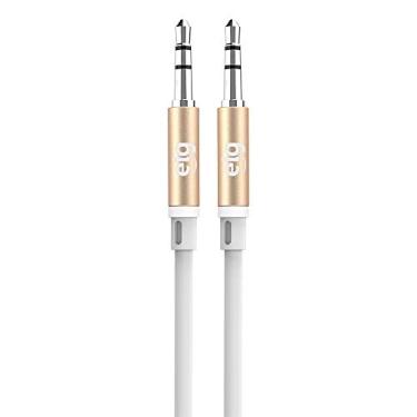 Imagem de ELG, ECAUX1, Cabo Estéreo Auxiliar de Áudio, Conector P2 X P2, Entrada de 3.5mm, Alta Definição Sonora e Conexão Estável, Cabo Emborrachado Flexível, Branco