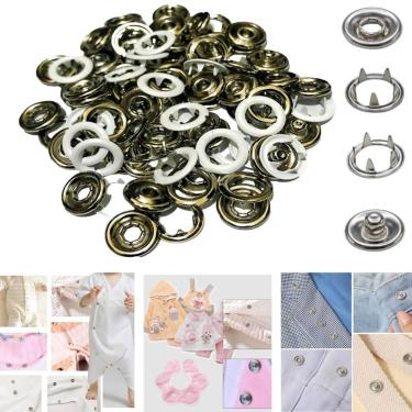 Imagem de Botão De Pressão Metal 35 Tic Tac Para Roupa Bebê Body Não Enferruja 1