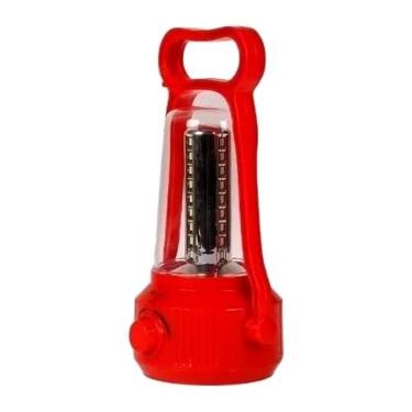 Imagem de Lampião LED Recarregável 8W Bivolt com Gancho e Bateria de Longa Duração PREMIUM DUPIN (Vermelho)