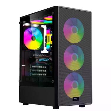 Imagem de Gabinete Gamer MT-G130BK Micro ATX Aço com Painel Lateral em Vidro Preto C3tech 195CM