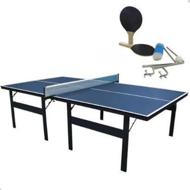 Imagem de Mesa Tênis de Mesa 12mm Rede Raquete MDF Sports Mania, Azul