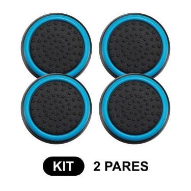 Imagem de 2 Pares de Grips p/ controle Anti Derrapante Silicone Botão Analógico