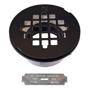 Imagem de Westbrass D206P-5-12 Conjunto de ralo de chuveiro de 11,5 cm OD e tampa de filtro de grade serve para SCH. 40 tubos de PVC e ABS, pacote com 5, bronze polido a óleo