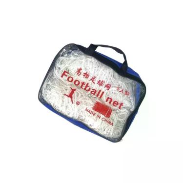 Imagem de Kit 2 Redes de Futebol Futsal SU-RED4 Poliéster 3mm Alta Resistência com Bolsa Branco AB Mídia