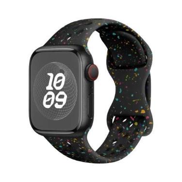 Imagem de Pulseira De Silicone Respirável Para Apple Watch 44mm 45mm 40mm 41mm 3