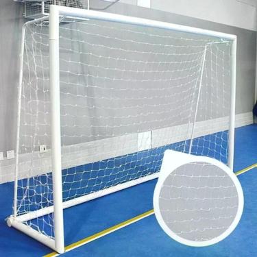 Imagem de Rede de Futsal Oficial Fio 2 em Seda Torcida Reforçada Branco com Tratamento UV Matrix