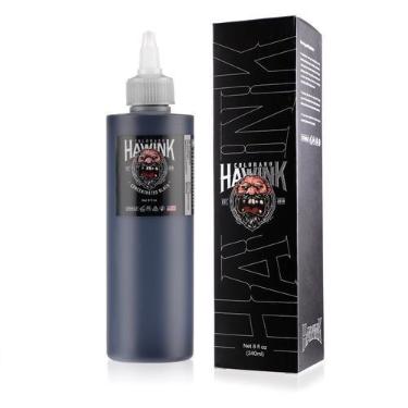 Imagem de Tinta de tatuagem HAWINK Black 240 mL, preta concentrada, adequada par