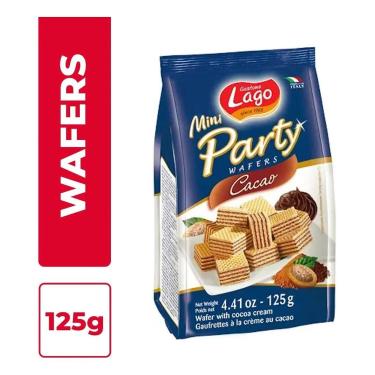 Imagem de Biscoito Wafer Italiano Lago Mini Party Cacau 125g Crocante