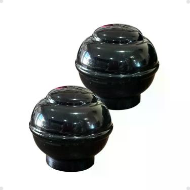 Imagem de Kit Ponteira Bola 19mm Alumínio Varão Cortina Instalação Cores Tubo Co