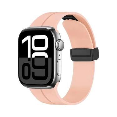 Imagem de Pulseira Magnética De Silicone Para Apple Watch De 46mm 45mm 44mm 49mm