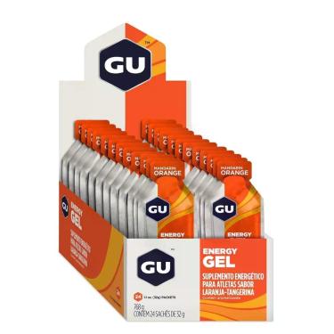 Imagem de Caixa Gu Energy Gel Sache - 24 Unidades, Unico, Laranja