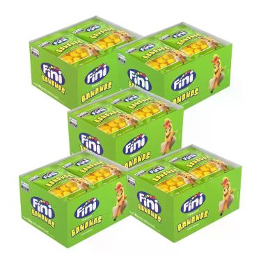 Imagem de Kit Mini Bala Gelatina Bananas Fini - 5 Caixas 180g