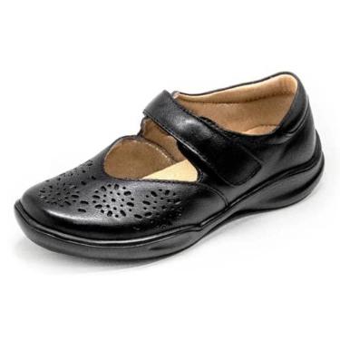 Imagem de Sapatilha Feminina Pierrô conforto couro legítimo cor preta Tamanho:34;Genero:Feminino;Cor:Preto