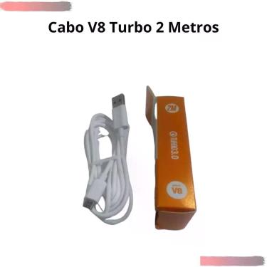 Imagem de Cabo Micro Usb V8 Turbo Carregador Celulares Android Antigo 3 em1 Fort