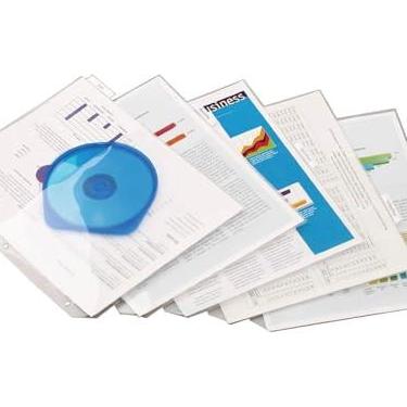 Imagem de Divisórias de plástico para fichário Cardinal com 5 abas e bolsos - Divisores de índice de poliéster para fichário de 3 anéis - Ideal para organizar documentos, fotos, arquivos em casa, escritório e