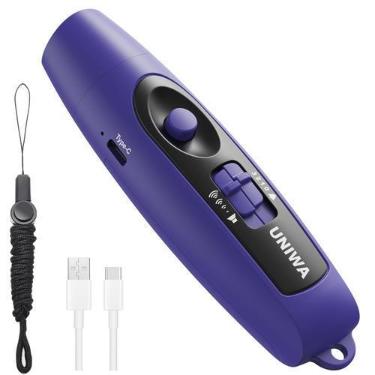 Imagem de Apito Eletrônico UNIWA USB Recarregável 14x4x4 cm 90g Azul
