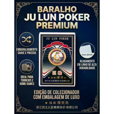 Imagem de Baralho Ju Lun Poker Cartas Firmes para Embaralhar Jogos Mesa e Lazer