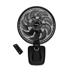 Ventilador de Parede Mallory Smart Control – Controle Remoto, Oscilação Direcionada, Potência de 140W, Sistema Smart Swing, Hélice de 15 Pás – Preto/Grafite - 220V