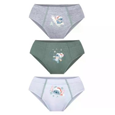 Imagem de Kit 3 Cueca Slip Stitch Lupo Algodão Infantil 18300-089, Sortido 0915,