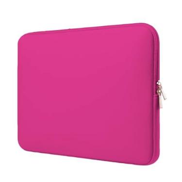 Imagem de Capa Case para Notebook 11 a 17 Polegadas em Neoprene Premium, Capa Protetora Impermeável com Zíper Duplo(Rosa,12.1)