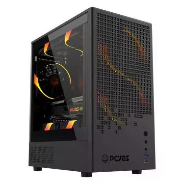 Imagem de Gabinete Gamer Ozara Black Vulcan Gozrbv Mid-tower Mini ITX e Micro ATX em Abs Vidro Temperado Preto Pcyes