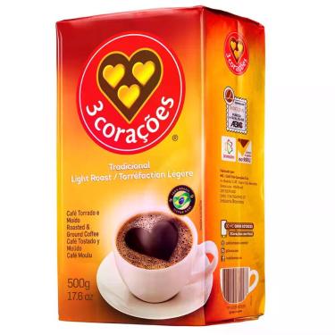 Imagem de Café 3 Corações Tradicional a Vácuo 500g