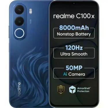Imagem de Smartphone Realme C100X 128GB Bateria 8000mAh Tela 120Hz Câmera 50MP N