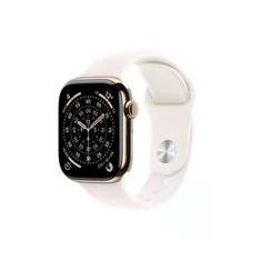 Apple Watch Series 11 GPS + Cellular, Caixa Dourada de Titânio de 42 mm, Pulseira Esportiva Blush-clara, Tamanho P/M - MF8W4AM/A