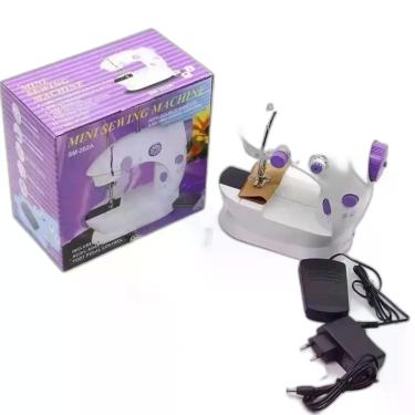 Imagem de Mini Máquina Costura Portátil Elétrica Reta, Bivolt E - Fss Variedades