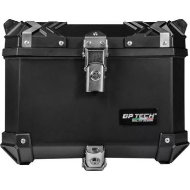 Imagem de Bau Para Moto Bau Traseiro Plastico GP Tech Preto 45 litros Bauleto Moto Caixa
