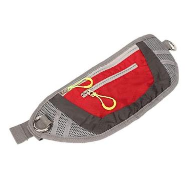 Imagem de GLOGLOW Bolsa de treinamento de petisco para cães, bolsa de nylon para adestramento de cães, tira reflexiva com zíper, almofada de algodão espesso para viagem (vermelha)