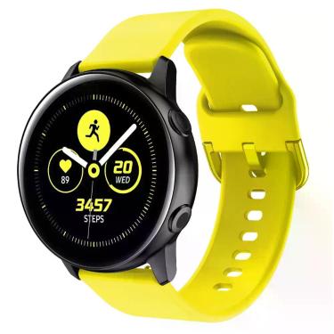 Imagem de Pulseira de Silicone Para Galaxy Watch Active 2 e Active r500 - Amarel