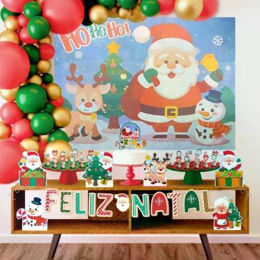 Imagem de Kit Festa Fácil Decoração Natal Papai Noel 39 peças - PIFFER